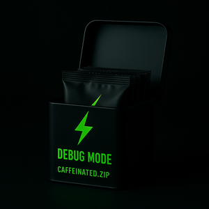 CAFFEINATED // DEBUGGER  — NIGHT OPS // V1 COLLECTION