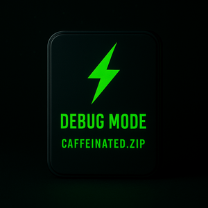 CAFFEINATED // DEBUGGER  — NIGHT OPS // V1 COLLECTION