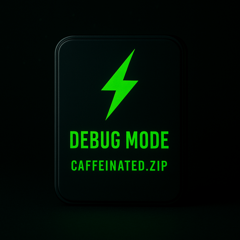 CAFFEINATED // DEBUGGER  — NIGHT OPS // V1 COLLECTION